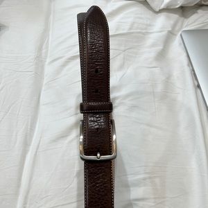 Men’s Brown Italian Full Grain Leather Belt Size 30